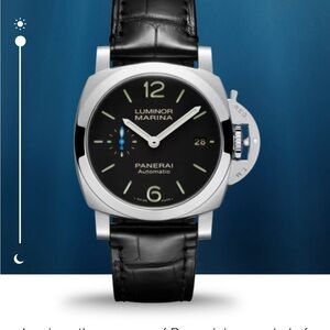 Panerai Black Dial Luminor Marina Watch